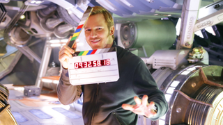 Chris Pratt Gives a Hilarious Tour of the <i>Guardians of the Galaxy Vol. 2</i> Set